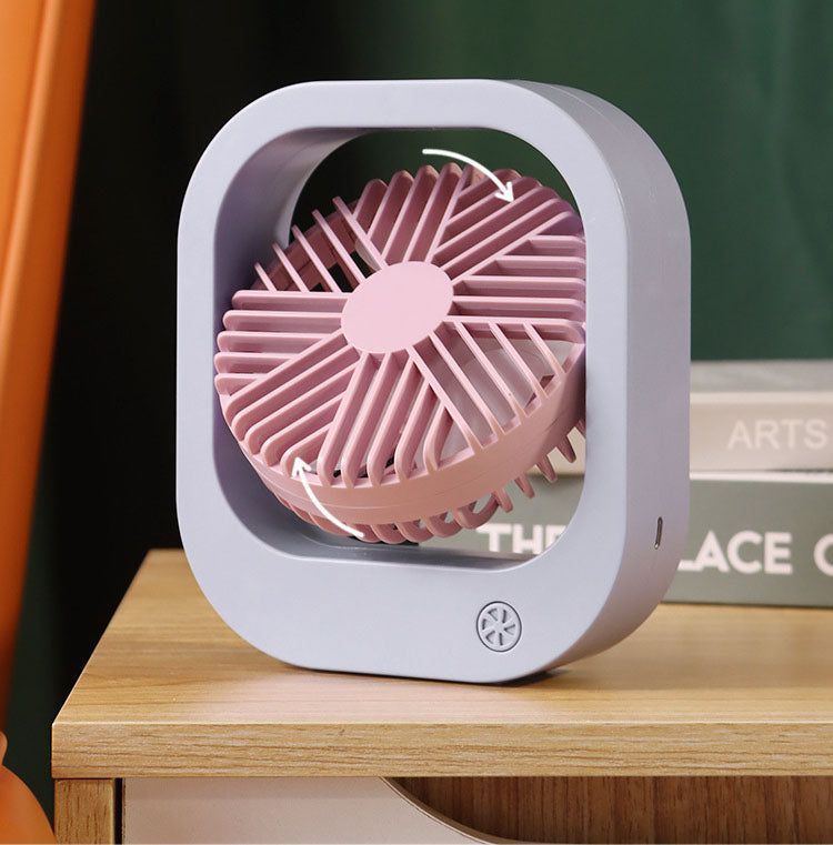 New Creative Desk Top USB Charging With Mesh Fan Student Portable Outdoor Handheld Mini Fan