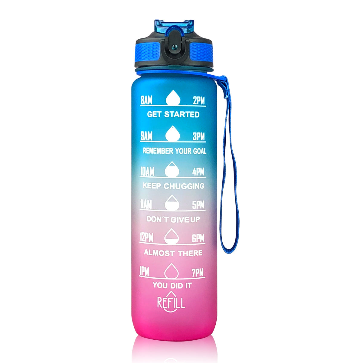 Sports Straw Water Cup Tritan Gradient Bounce Cover Water Bottle Space Cup Outdoor Water Bottle Travel Cup