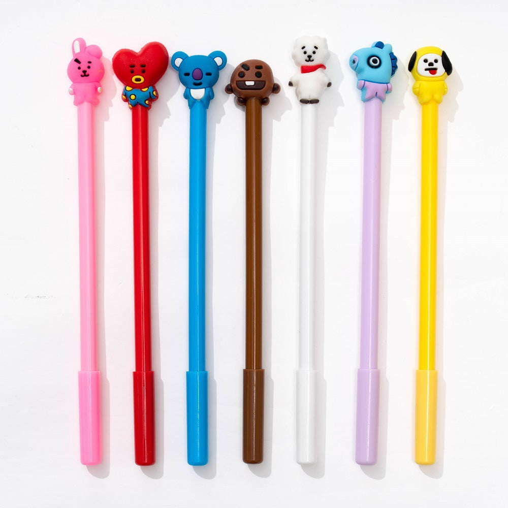 Bulletproof Youth League Surrounding Gel Pen Writing Pen Cartoon Cute Ballpoint Pen Student Stationery 0.5mm