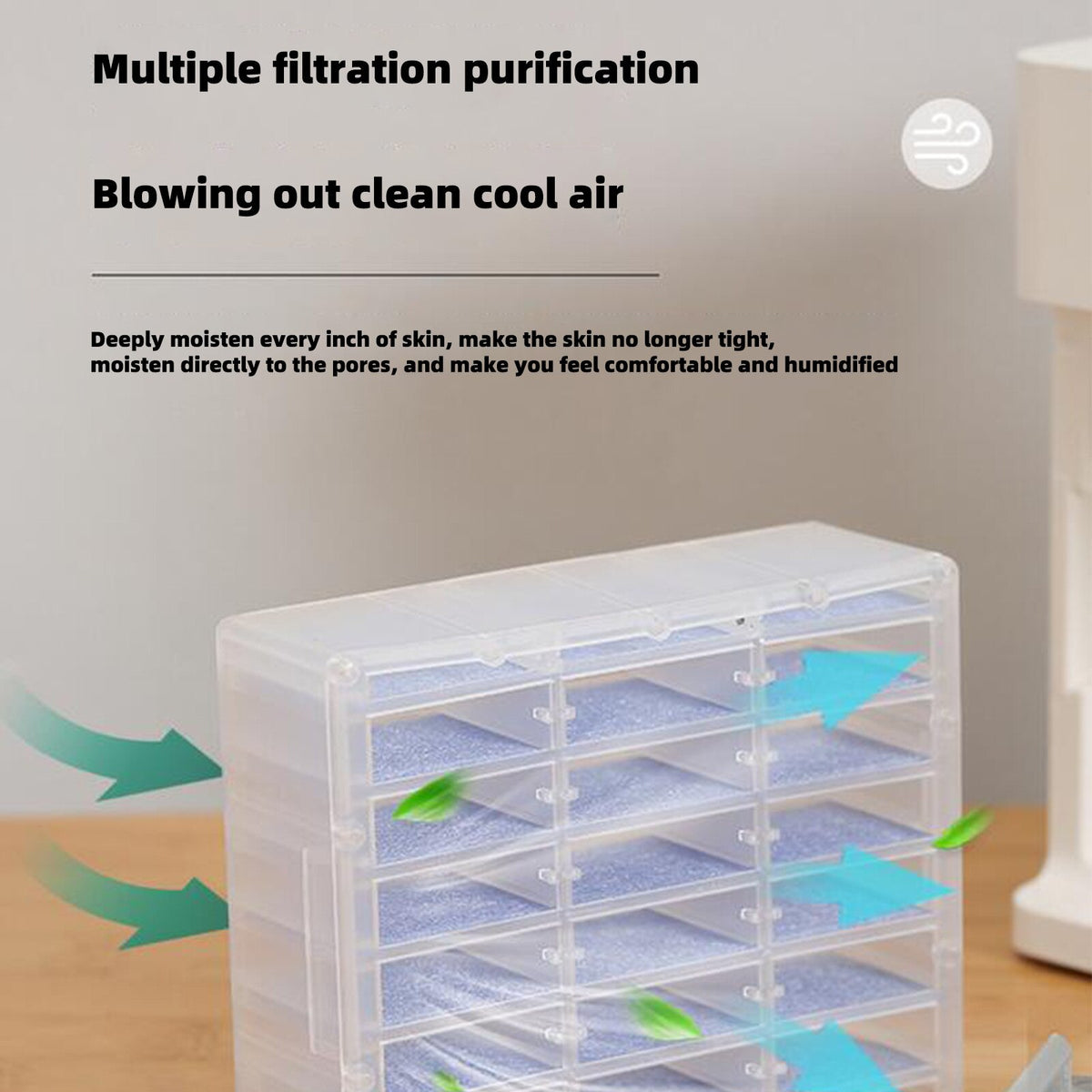 Summer New Style Portable Mini Air Cooler USB Removable Air Conditioning Fan Desk Outside Travel Operation Portable Tool