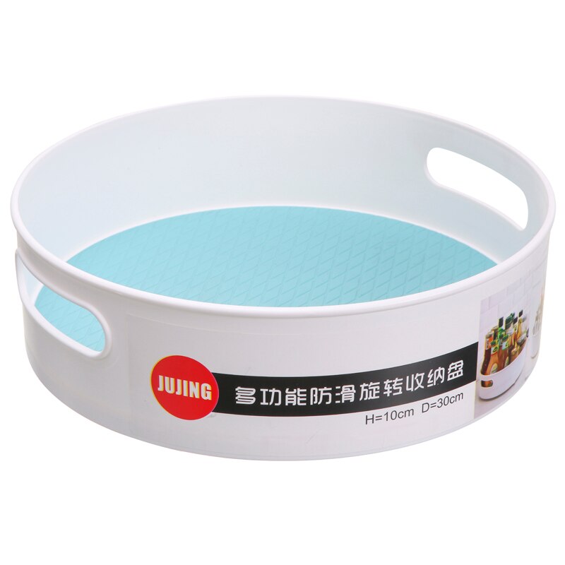 Practical Kitchen Multi-functional anti-skid rotating storage tray Display Plastic Rotary Kitchen Bathroom Party Shelf Organizer