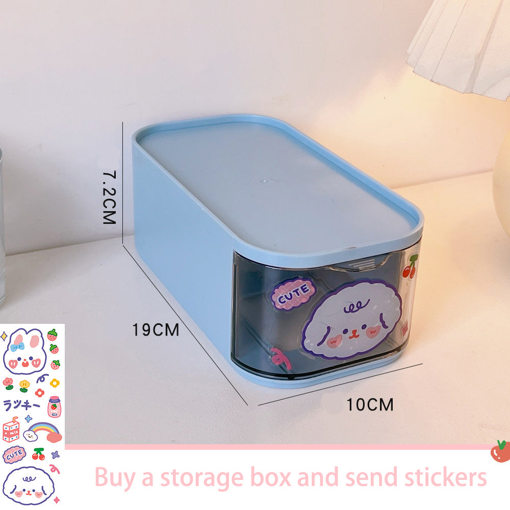 Desktop Drawer Storage Box Desk Small Storage Box Stationery Hand Account Japanese Office Practical Good Pen Holder Trend