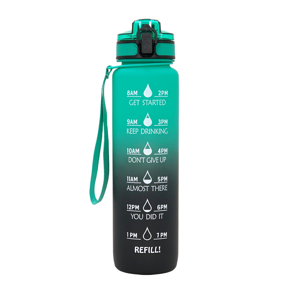 Tritan Water Bottle Sports Frosted Gradient Color Bounce Cover Water Bottle Space Cup Travel Water Cup 1L