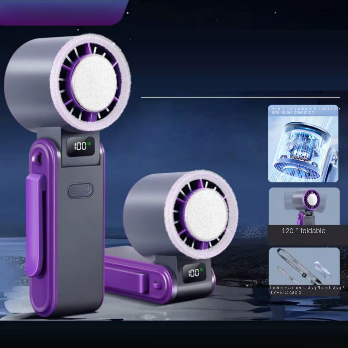 Handheld high-speed ice application fan