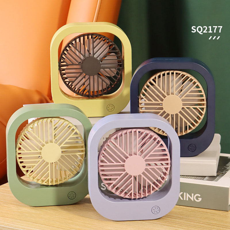 New Creative Desk Top USB Charging With Mesh Fan Student Portable Outdoor Handheld Mini Fan