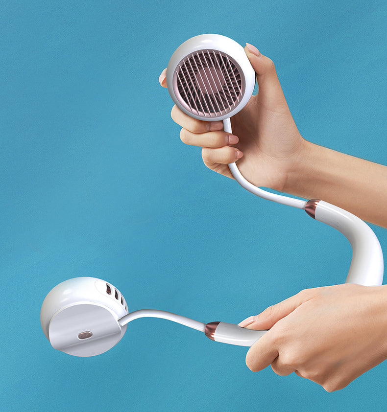 New Hanging Neck Fan Sports Lazy Portable Mini Hanging Neck Fan Folding USB Charging Fan