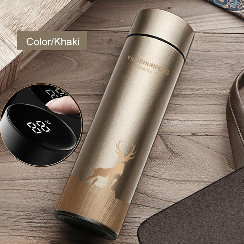 500ML Thermos Vacuum Flasks Temperature Display 304 Stainless Water Bottle Travel Sport Home  Large Cup Mugs Gift for Men Women