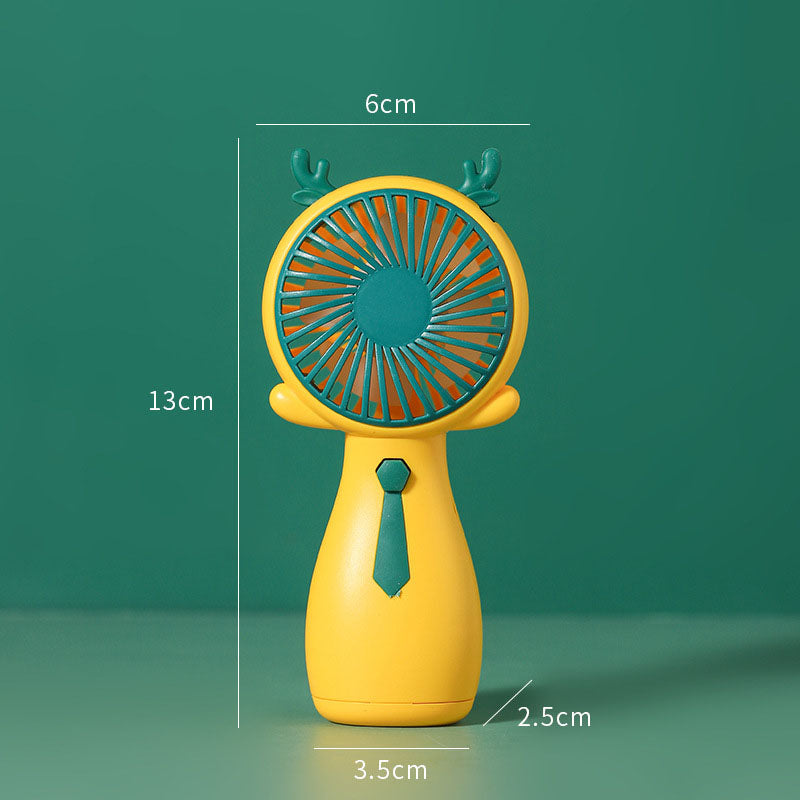 Girls Fan Cute Fan Antlers Small Fan Handheld Fan Mini Portable Fan Company Gift Fan