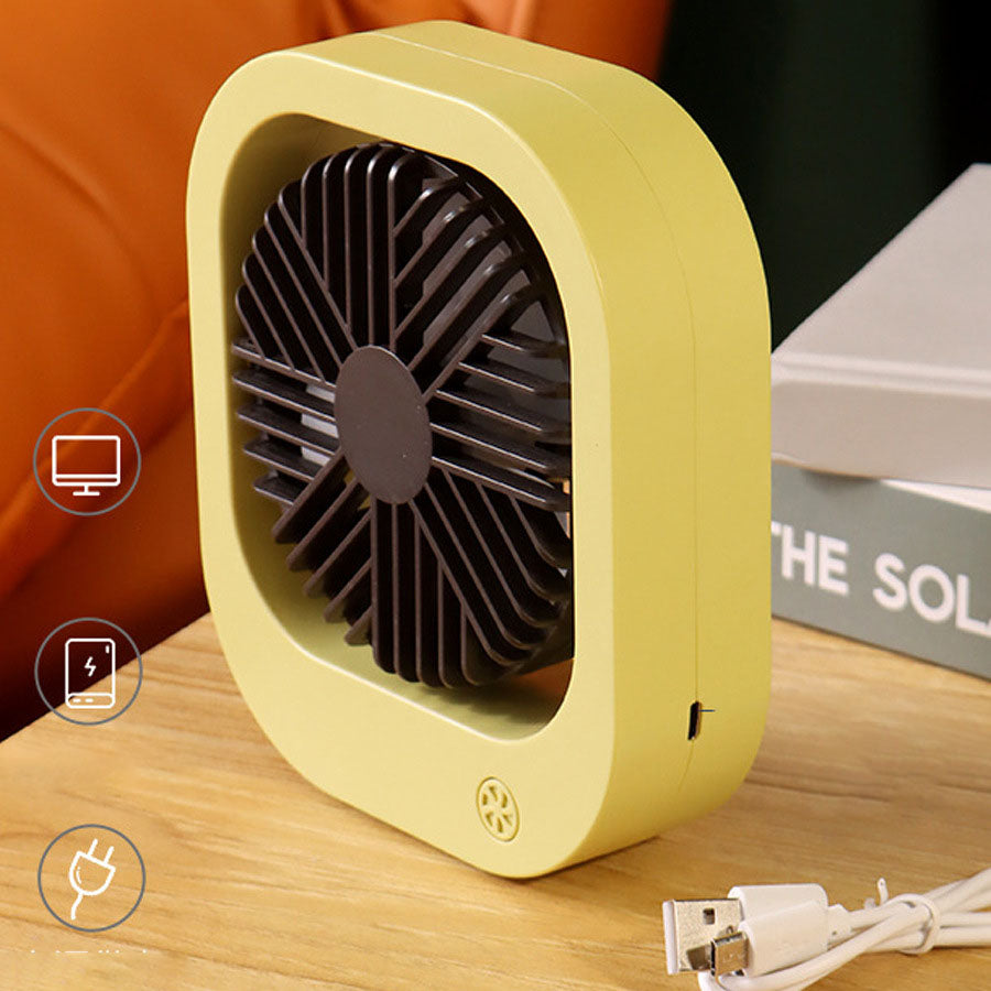New Creative Desk Top USB Charging With Mesh Fan Student Portable Outdoor Handheld Mini Fan