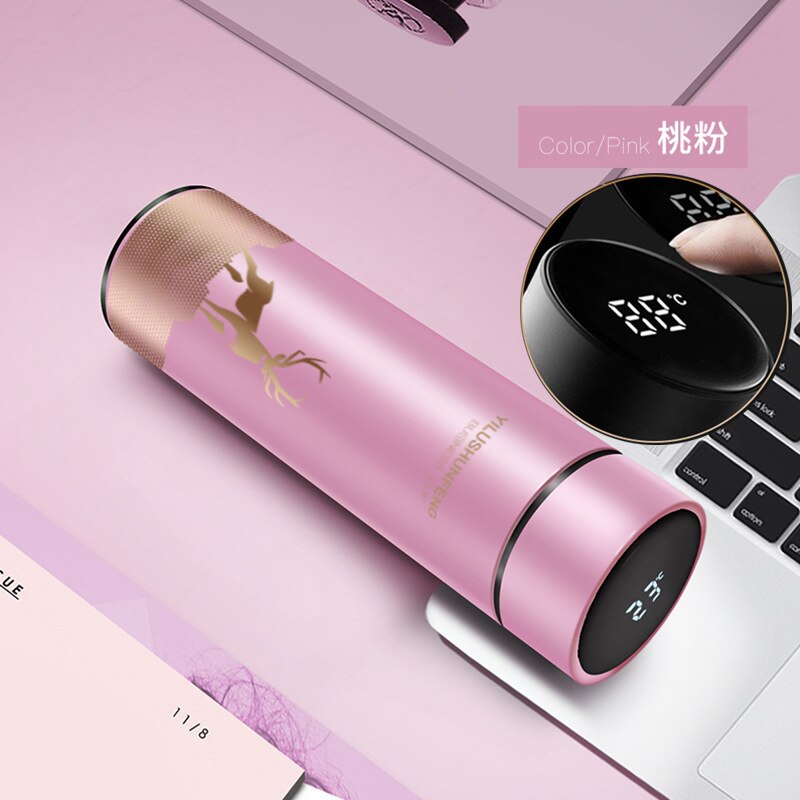 500ML Thermos Vacuum Flasks Temperature Display 304 Stainless Water Bottle Travel Sport Home  Large Cup Mugs Gift for Men Women