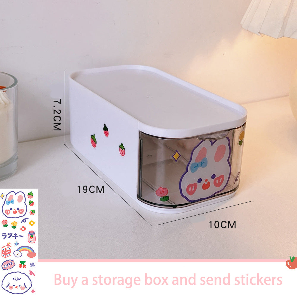 Desktop Drawer Storage Box Desk Small Storage Box Stationery Hand Account Japanese Office Practical Good Pen Holder Trend
