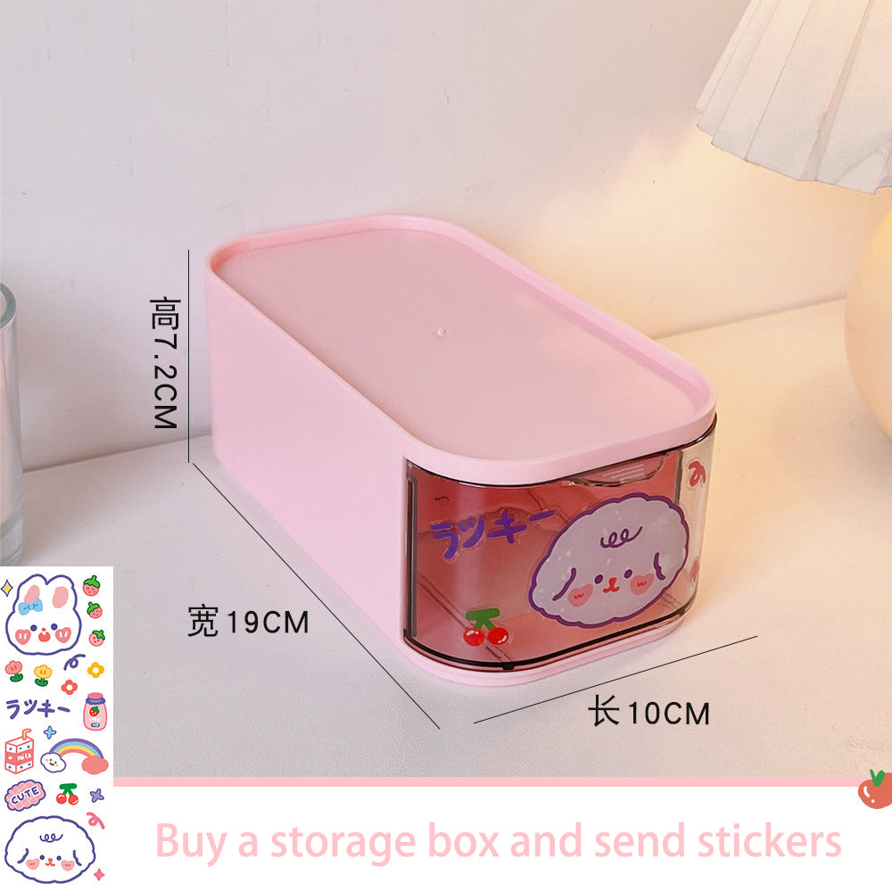 Desktop Drawer Storage Box Desk Small Storage Box Stationery Hand Account Japanese Office Practical Good Pen Holder Trend