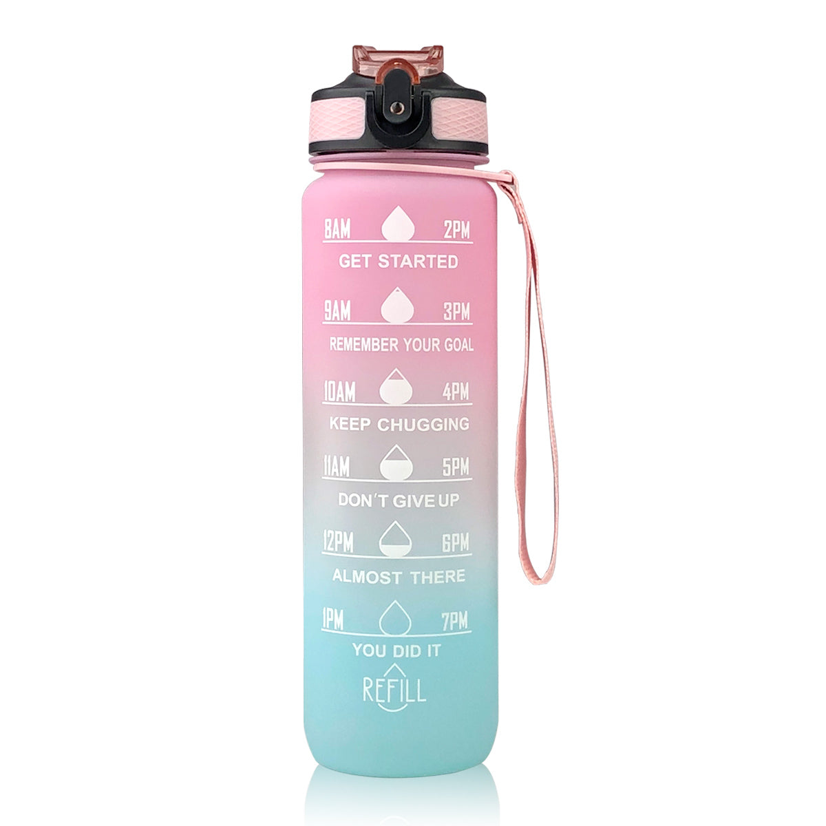 Sports Straw Water Cup Tritan Gradient Bounce Cover Water Bottle Space Cup Outdoor Water Bottle Travel Cup