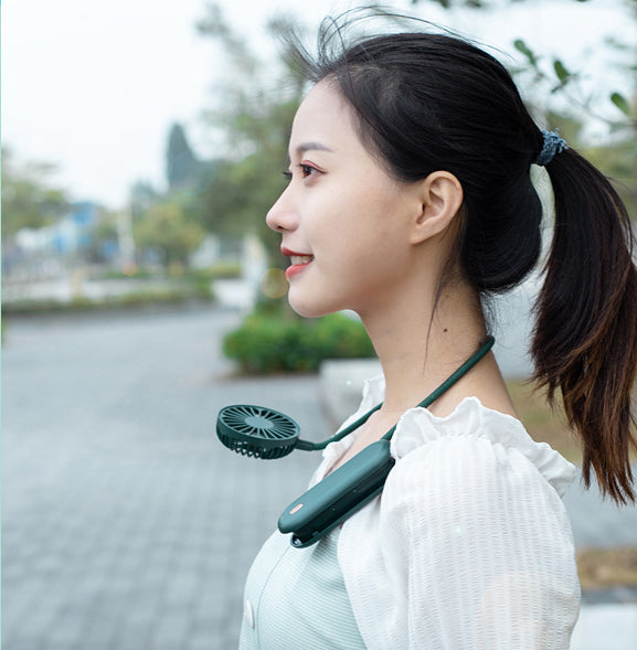 New Hanging Neck Fan Creative USB Small Fan Office Portable 360-Degree Foldable Outdoor Handheld Fan