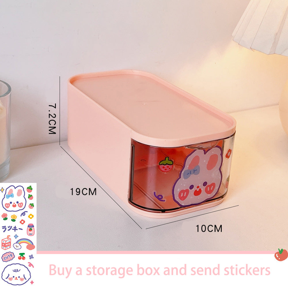 Desktop Drawer Storage Box Desk Small Storage Box Stationery Hand Account Japanese Office Practical Good Pen Holder Trend