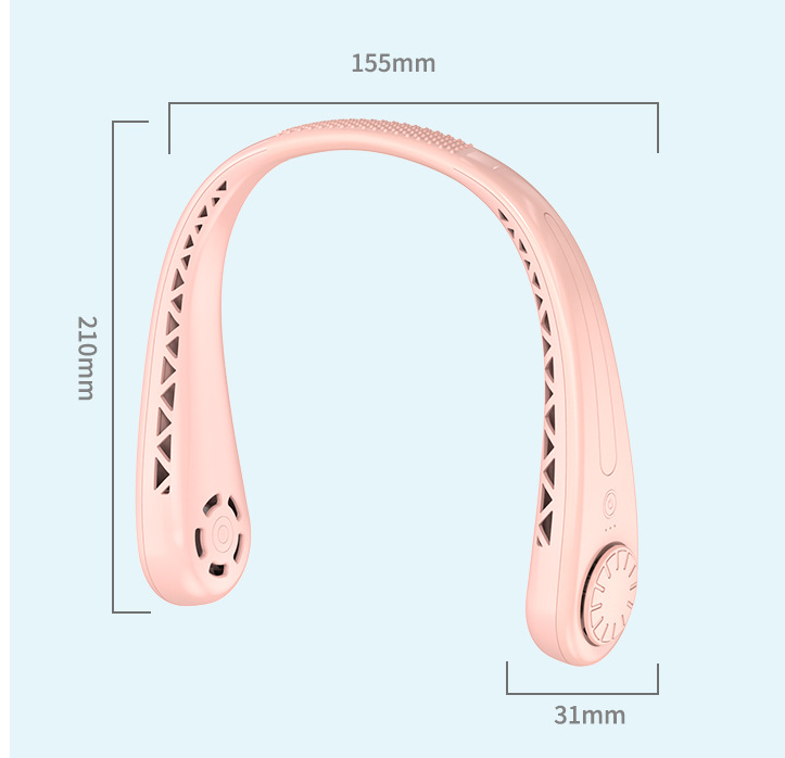 Oudoor Hot Sale Usb Charging Hanging Neck Small Fan Retro Mini Handheld Silent Lazy Sports Portable Electric Fan