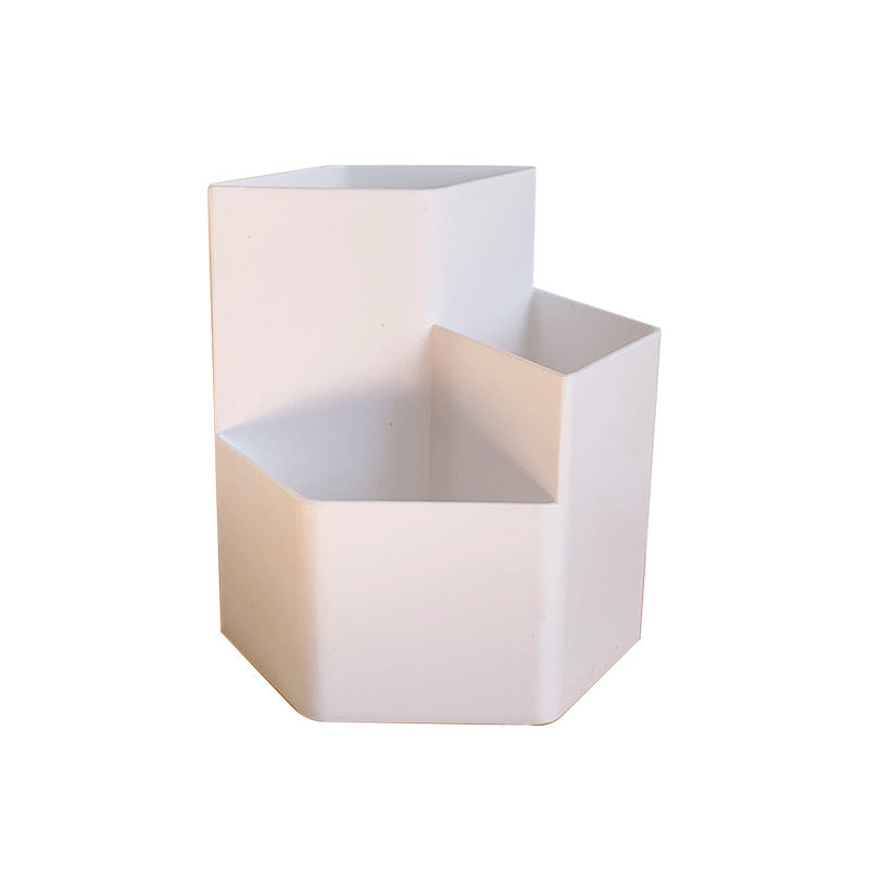 Nordic Creative Fashion Simple Large Capacity Hexagonal Pen Holder Student Office Desktop Multi-Functional Storage Box Ornaments