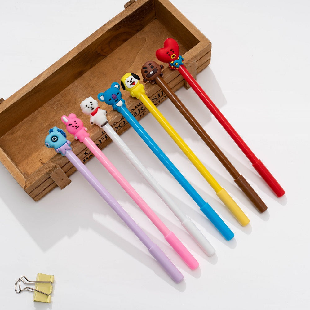 Bulletproof Youth League Surrounding Gel Pen Writing Pen Cartoon Cute Ballpoint Pen Student Stationery 0.5mm