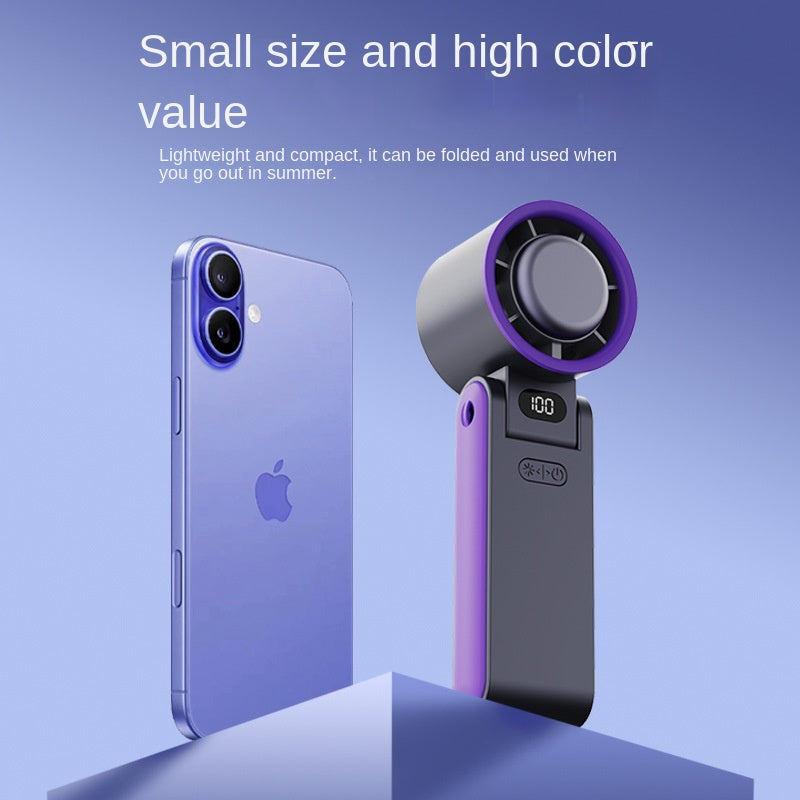 USB Cooling Turbine Hand Fan with 100-Speed Ice-Cooling Function