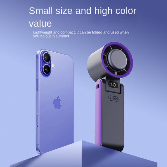 USB Cooling Turbine Hand Fan with 100-Speed Ice-Cooling Function