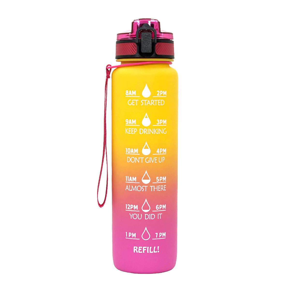 Tritan Water Bottle Sports Frosted Gradient Color Bounce Cover Water Bottle Space Cup Travel Water Cup 1L