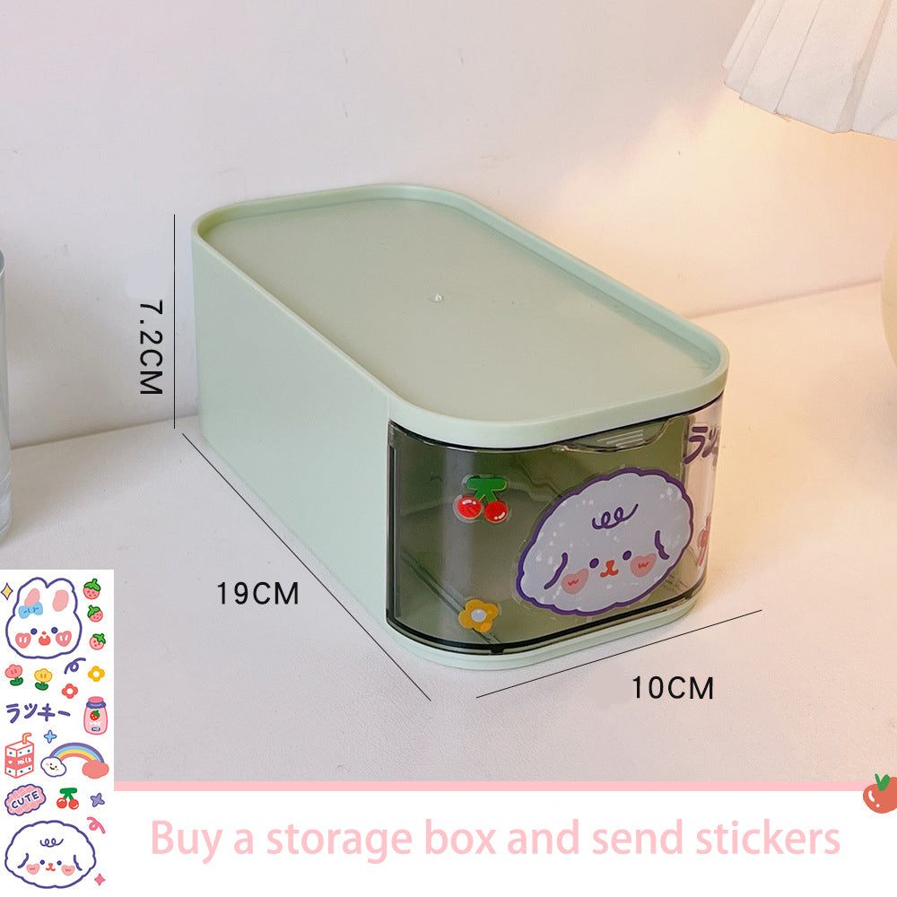 Desktop Drawer Storage Box Desk Small Storage Box Stationery Hand Account Japanese Office Practical Good Pen Holder Trend