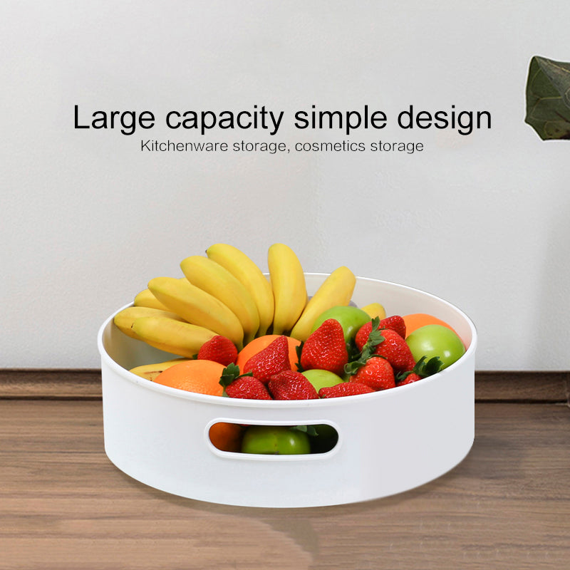 Practical Kitchen Multi-functional anti-skid rotating storage tray Display Plastic Rotary Kitchen Bathroom Party Shelf Organizer