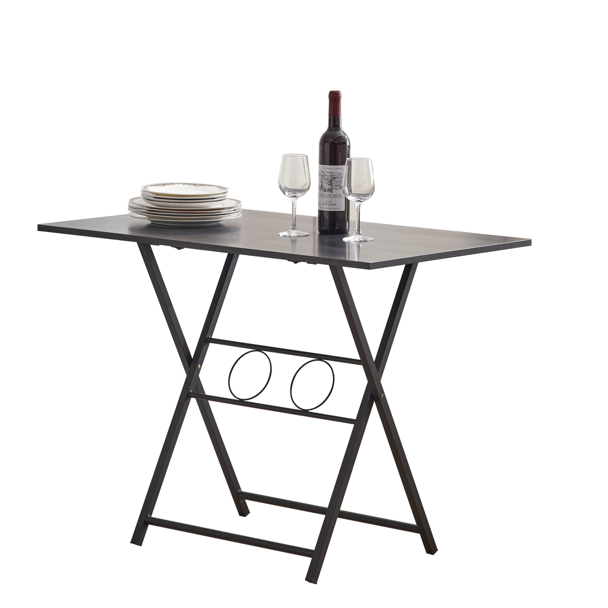 Small foldable office desk, suitable for small spaces, living rooms, multifunctional computer desks, writing workstations,