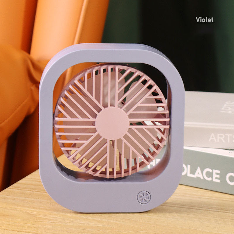 New Creative Desk Top USB Charging With Mesh Fan Student Portable Outdoor Handheld Mini Fan
