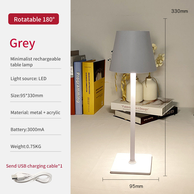 Retro Atmosphere Table Lamp Study Eye Protection Table Lamp USB Rechargeable Living Room Bedside Lamp Restaurant Bar Rotatable Table Lamp