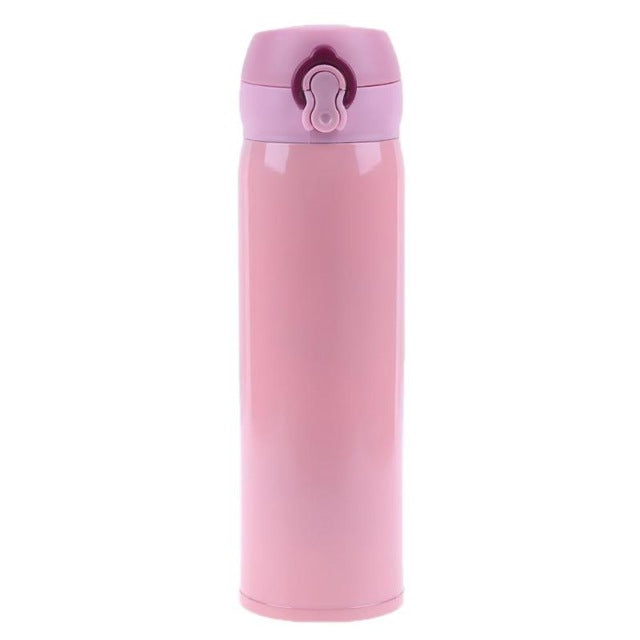 450ml Travel Mug Water Thermos Stainless Steel Double Wall Thermal Cup Bottle Vacuum Cup School Home Tea Coffee Drink Bottle