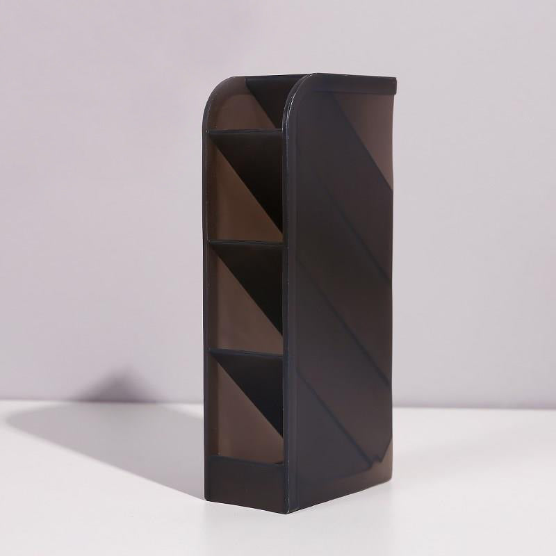 Korea Ins Girl Heart Desktop Storage Tube Simple Cartoon Four-Grid Oblique Pen Holder Makeup Brush Lipstick Storage Box