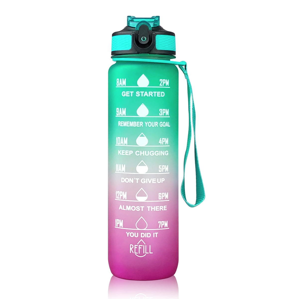 Sports Straw Water Cup Tritan Gradient Bounce Cover Water Bottle Space Cup Outdoor Water Bottle Travel Cup